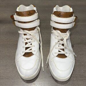 White Louis Vuitton High Top Sneakers Size 38 / 7.5